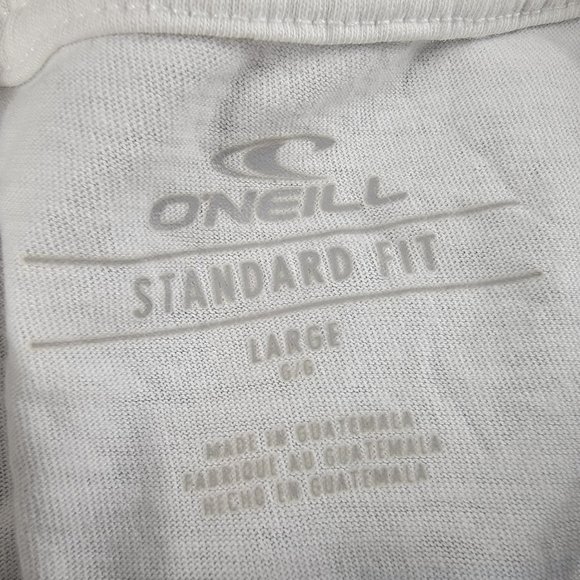 O'Neill Burst Mens Large White Short Sleeve Tee Standard Fit Casual Lightweight - Picture 4 of 12